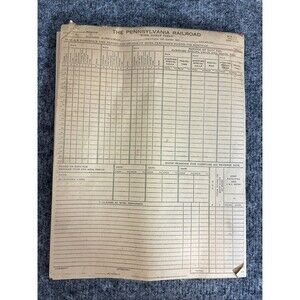 Vtg PRR Foreman Time Sheet Pad w/ Multiple Sheets Railroad Work Log Forms PA
